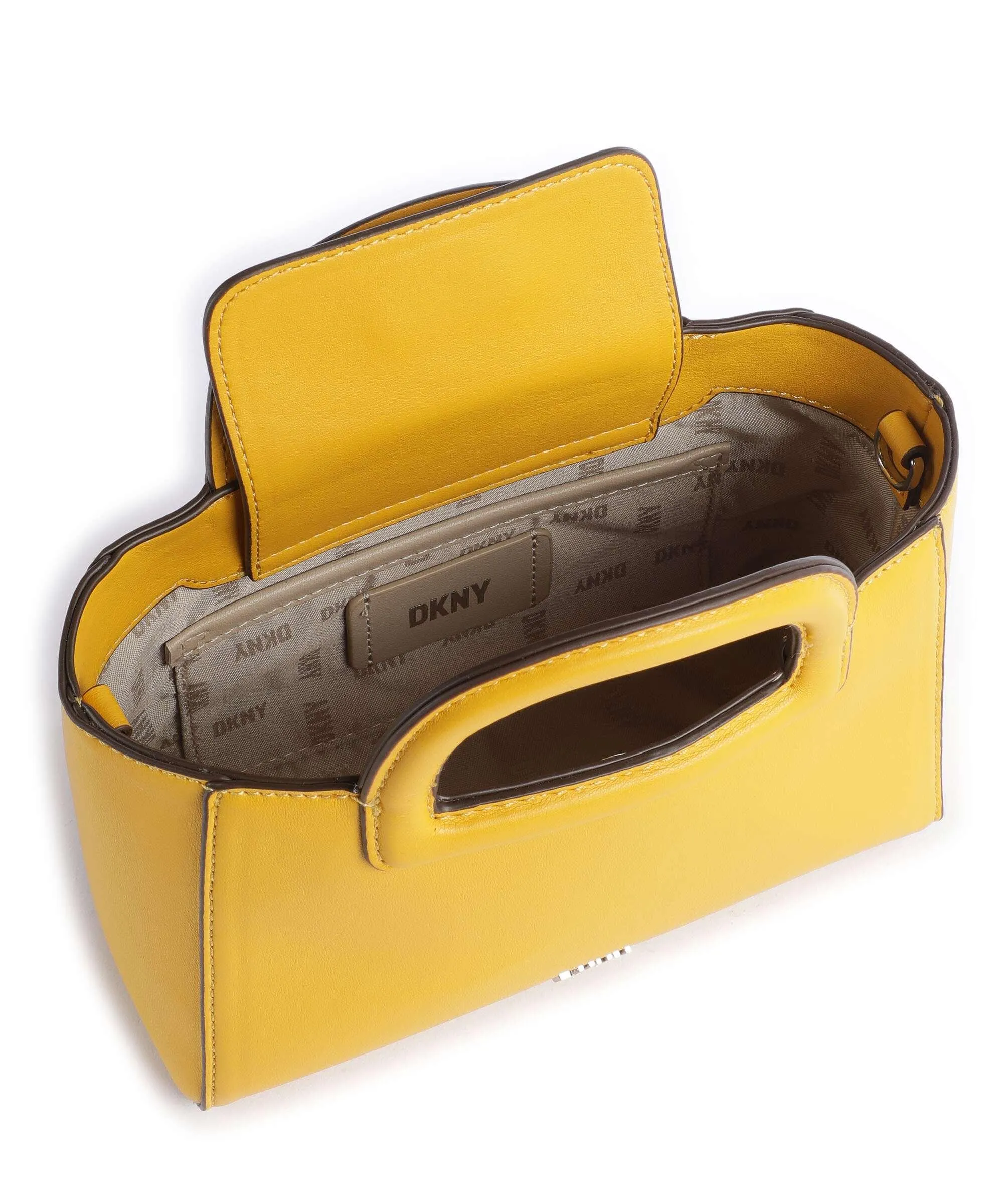  DKNY Drew Borsa a mano pelle sintetica giallo  