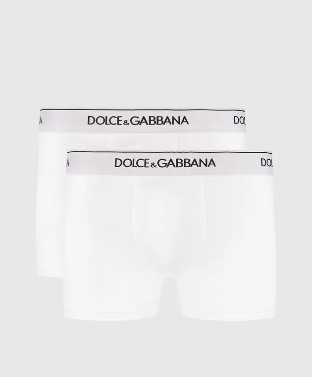 Dolce&Gabbana Set di boxer bianchi con logo M9C07JONN95
