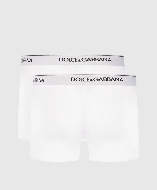 Dolce&Gabbana Set di boxer bianchi con logo M9C07JONN95