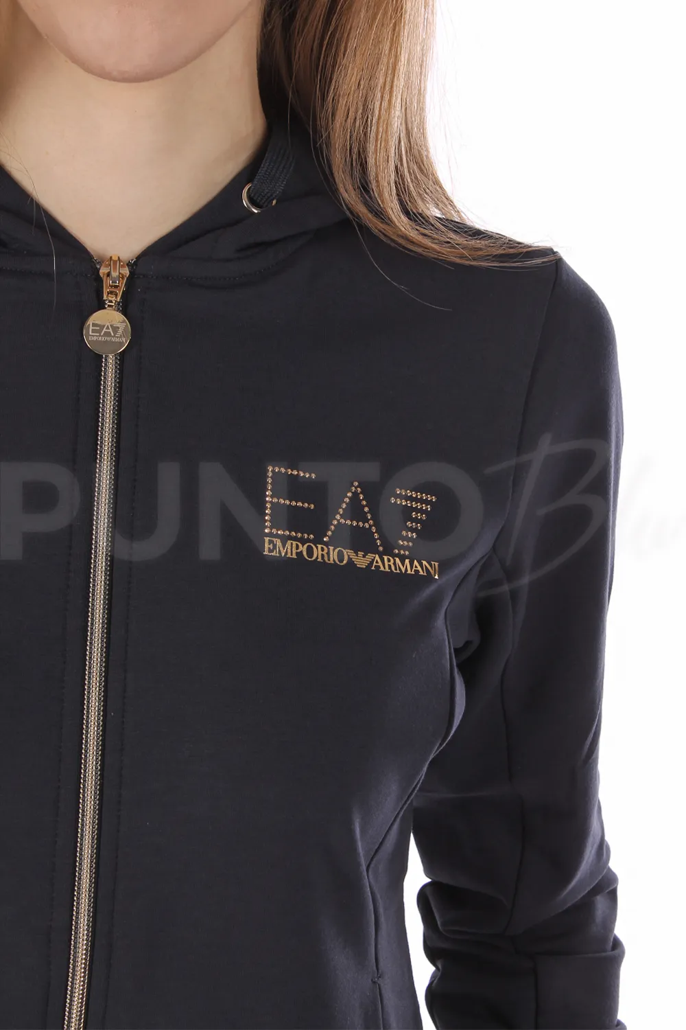 EA7 | FELPA CON ZIP EVOLUTION - Punto Blu