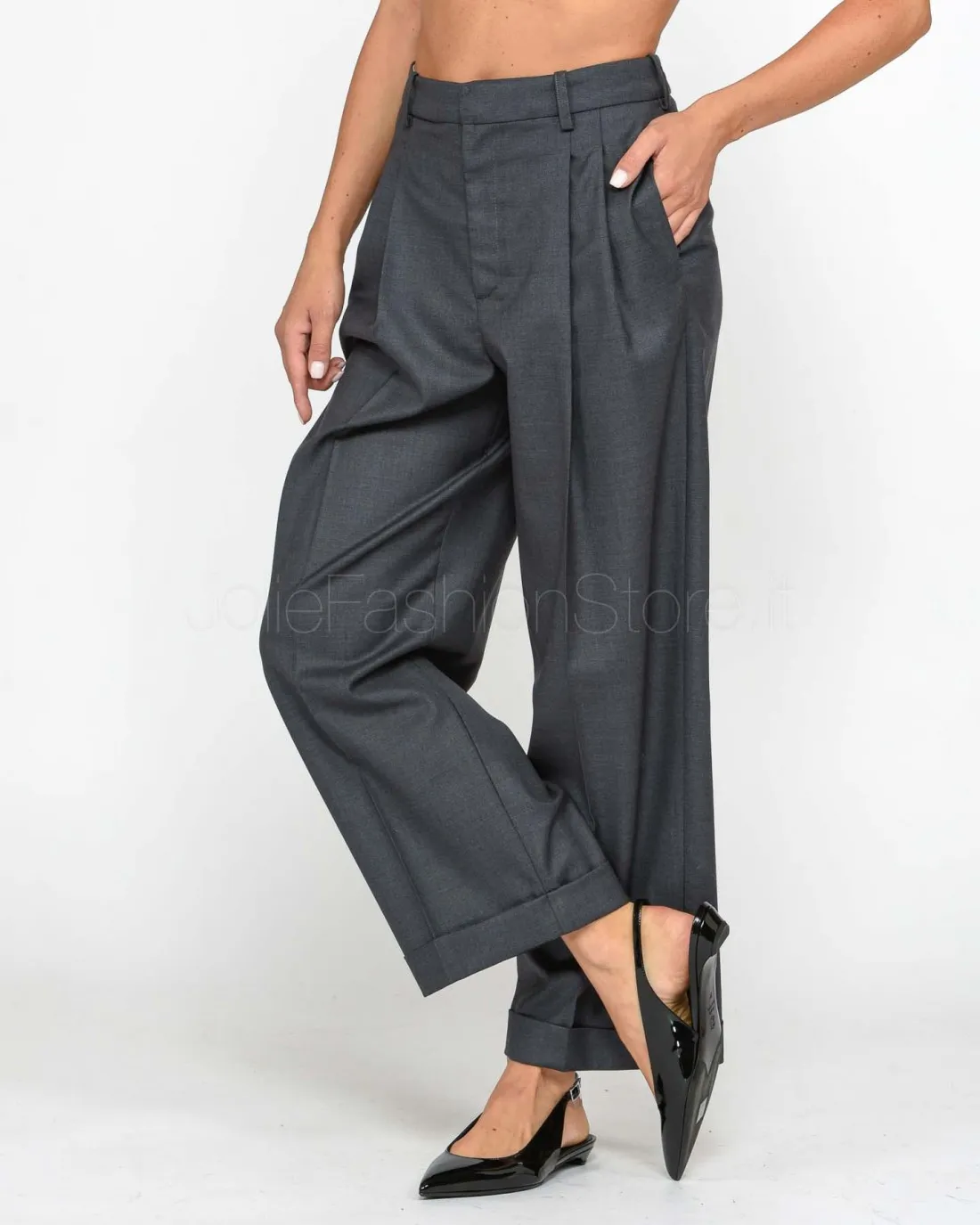 ---------------  ---------------  ---------------  ---------------  --------------Elisabetta Franchi Pantalone Steel Melange----