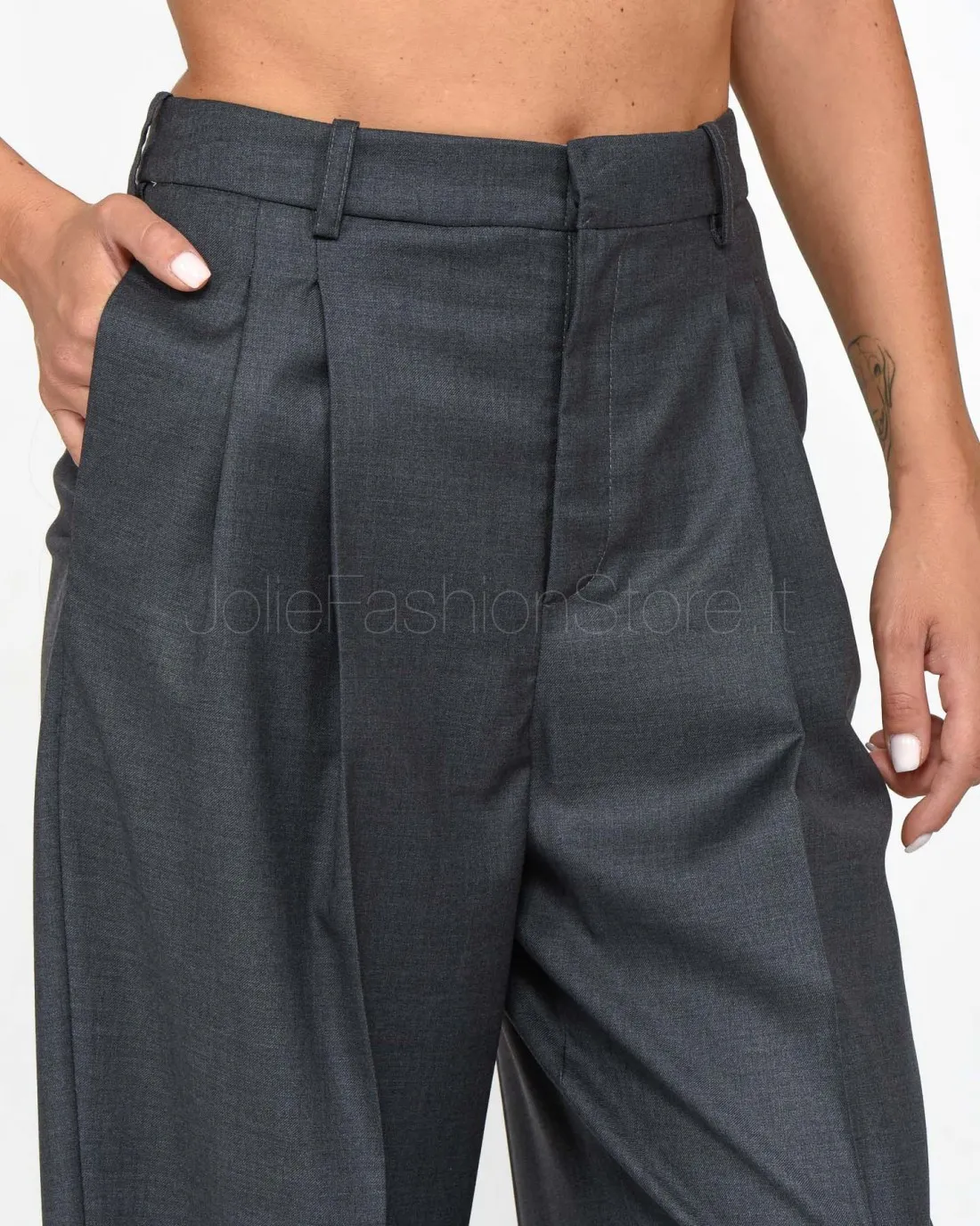 ---------------  ---------------  ---------------  ---------------  --------------Elisabetta Franchi Pantalone Steel Melange----