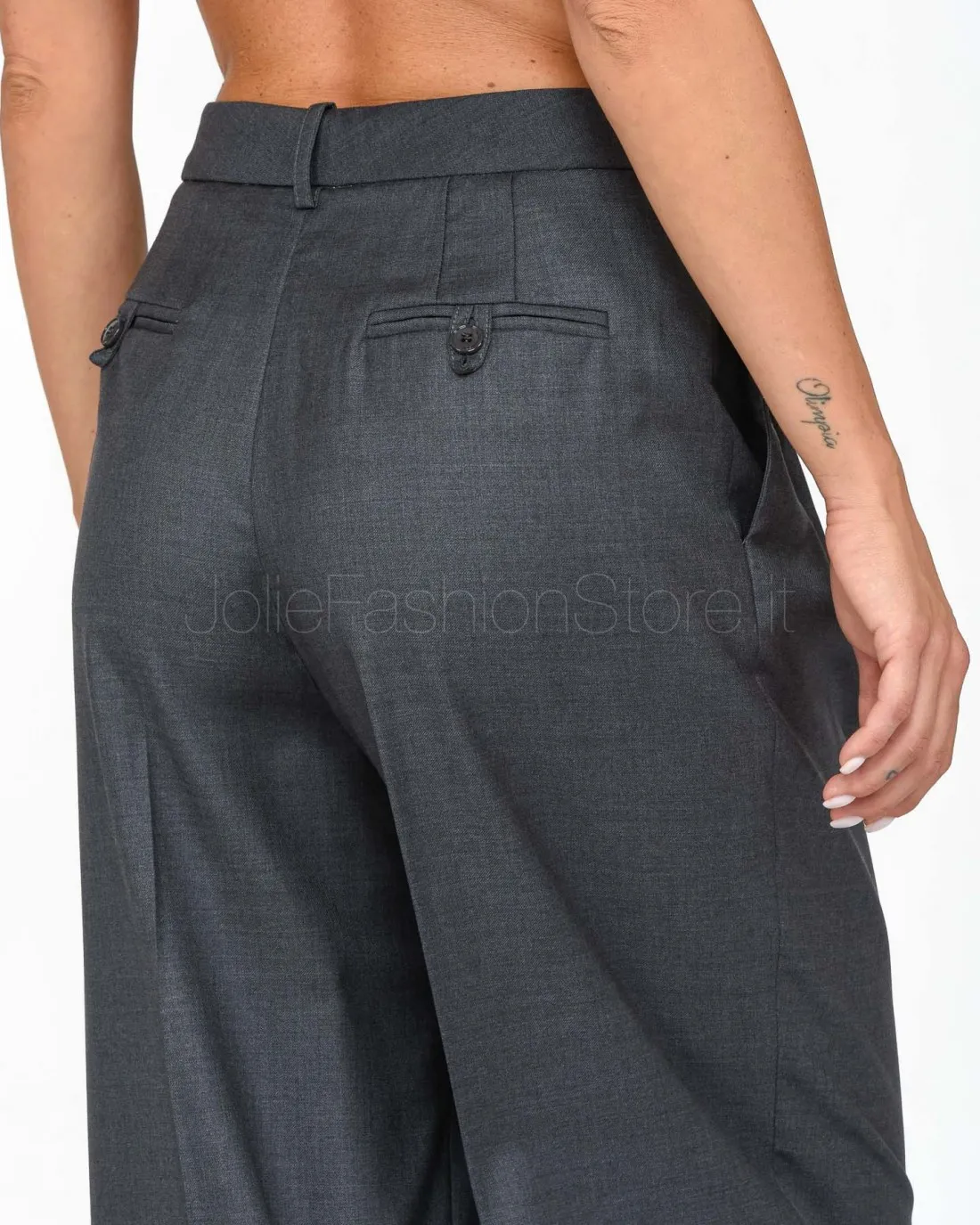 ---------------  ---------------  ---------------  ---------------  --------------Elisabetta Franchi Pantalone Steel Melange----