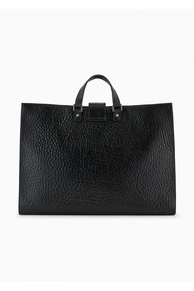 Emporio Armani Borsa Business In Pelle Granata