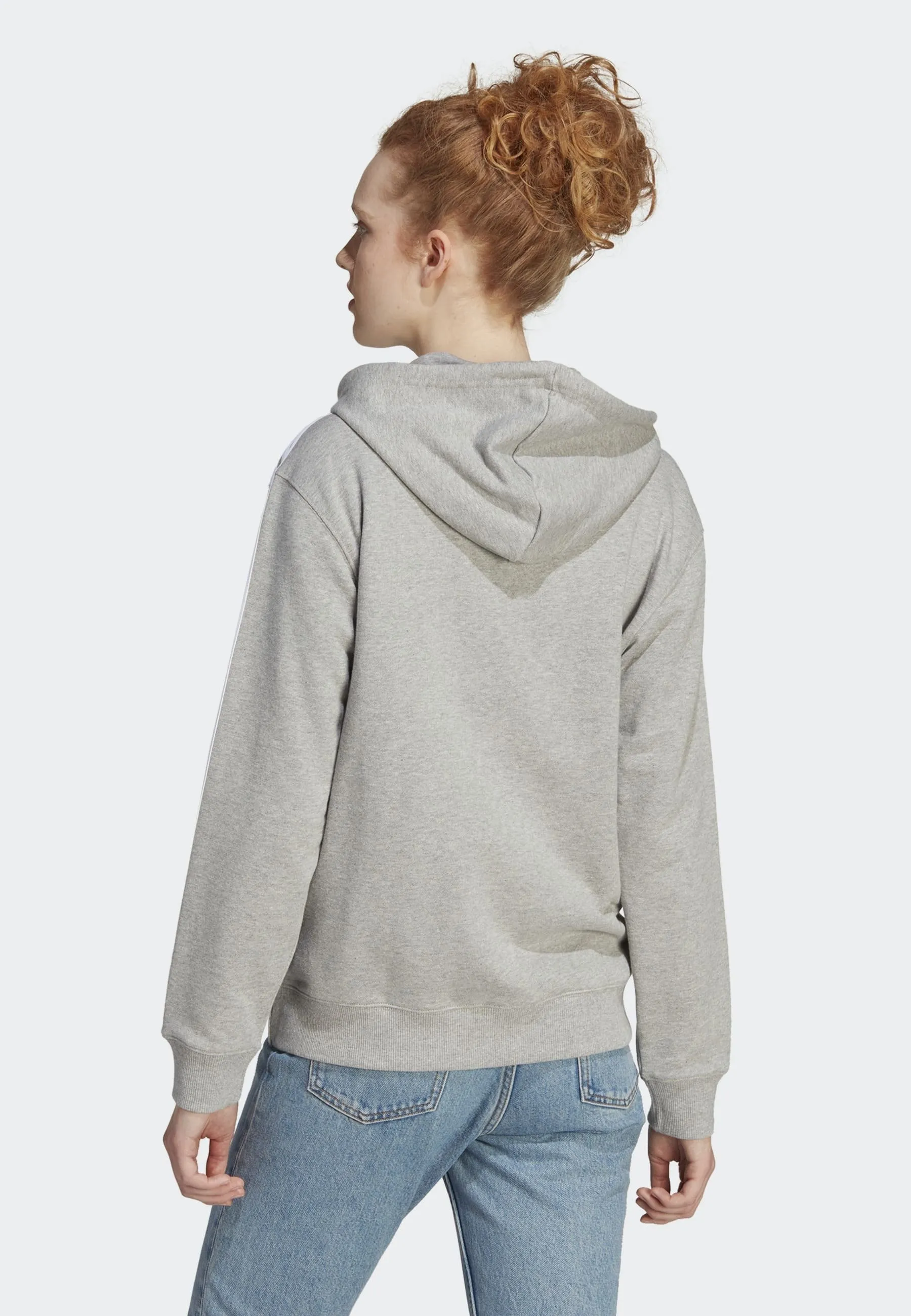 ESSENTIALS 3-STRIPES REGULAR FULL-ZIP - Felpa con zip