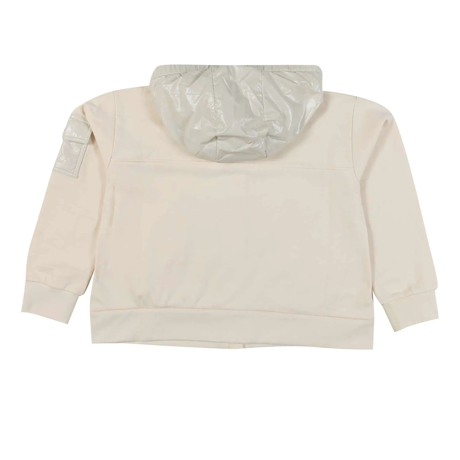 Felpa Beige Con Cappuccio E Zip Bambina E Teenager