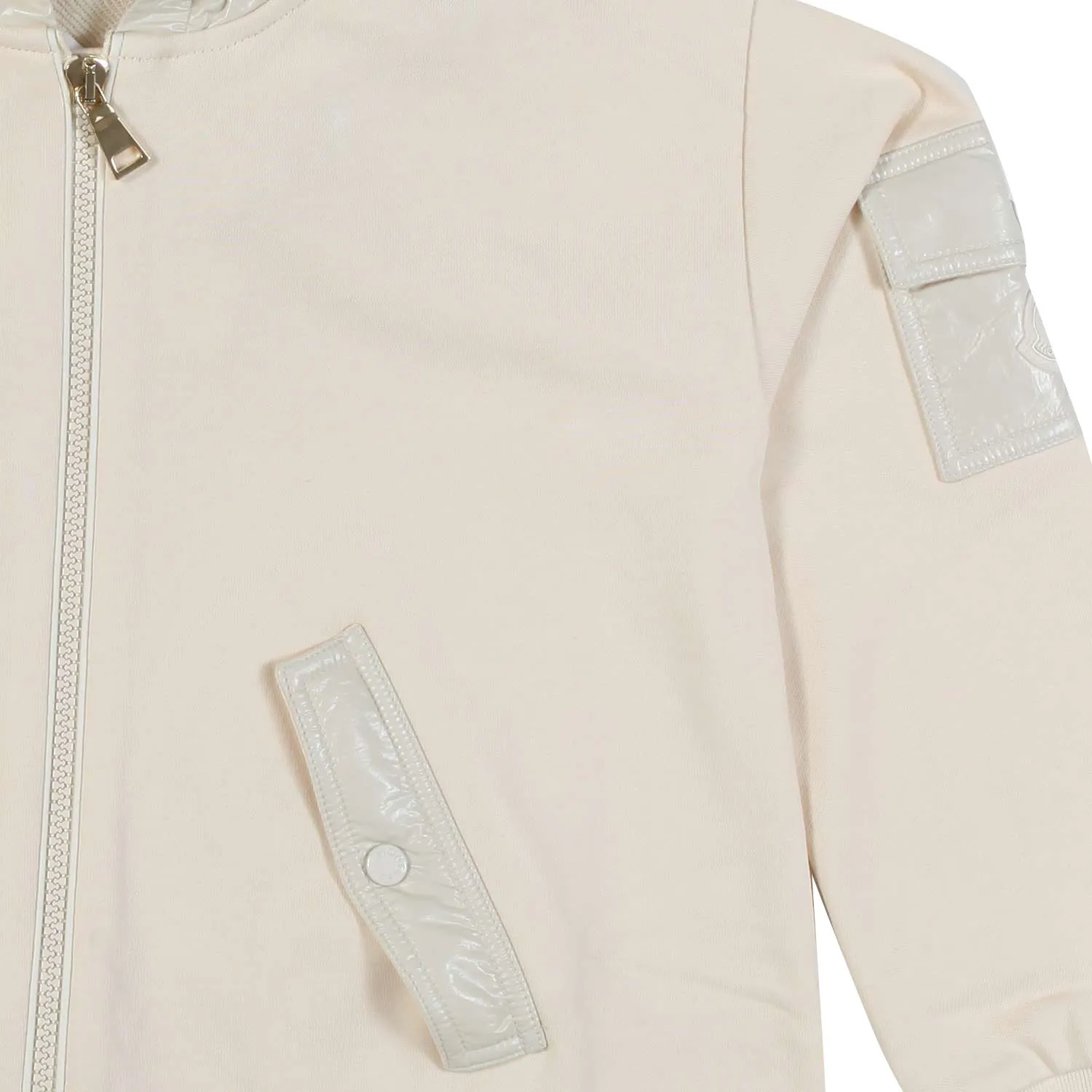Felpa Beige Con Cappuccio E Zip Bambina E Teenager
