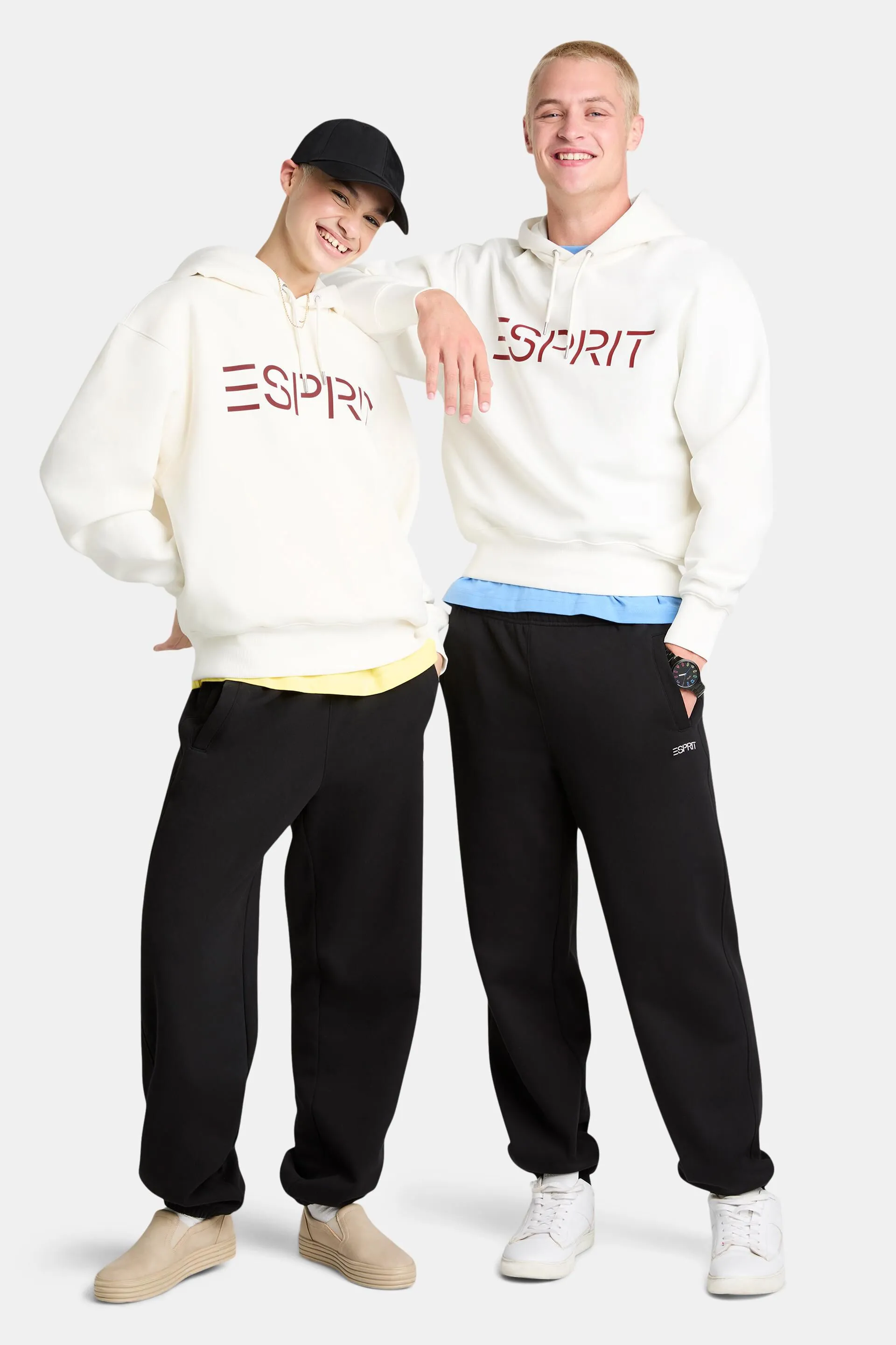 Felpa con cappuccio in pile con logo unisex