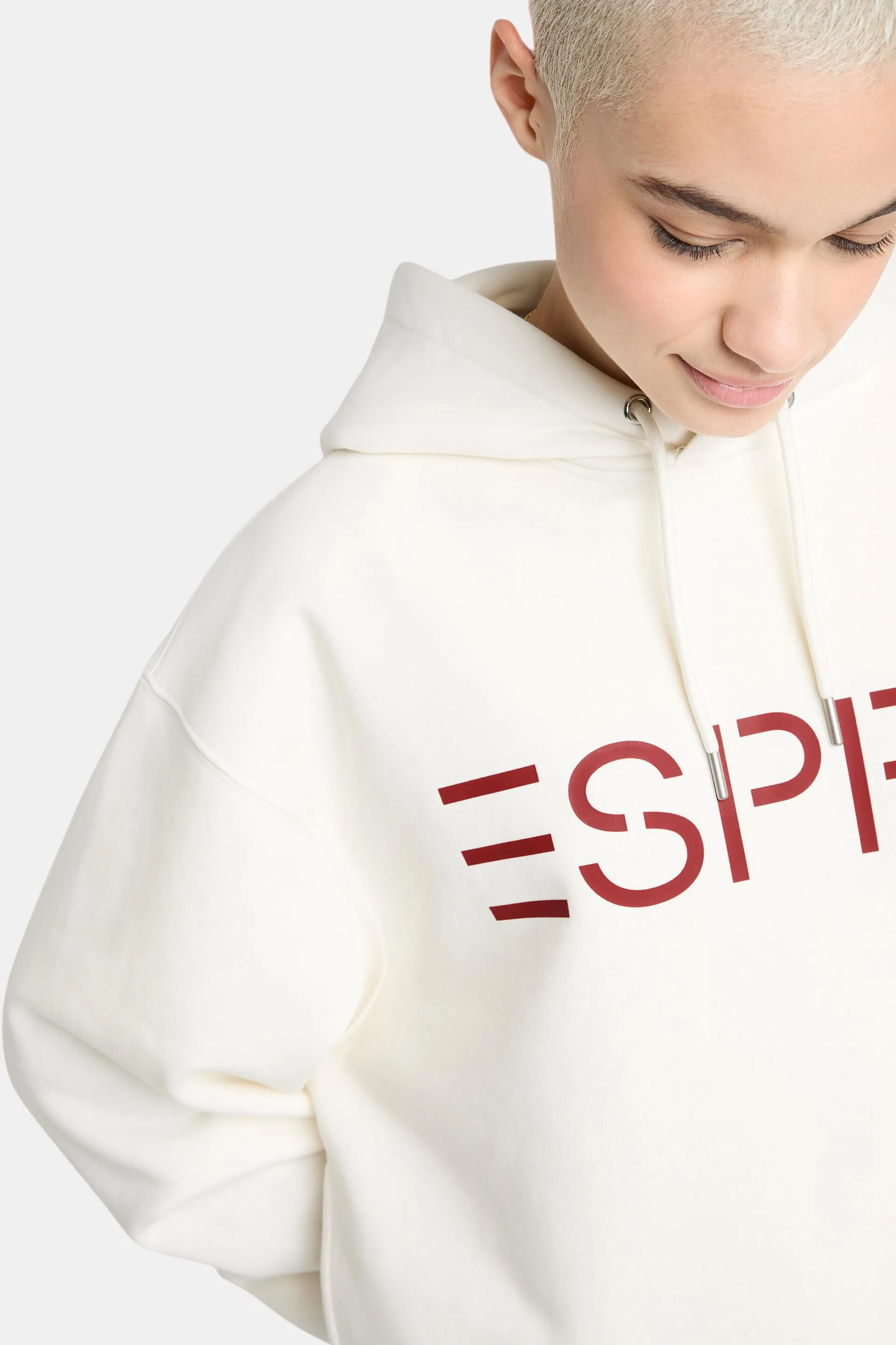 Felpa con cappuccio in pile con logo unisex