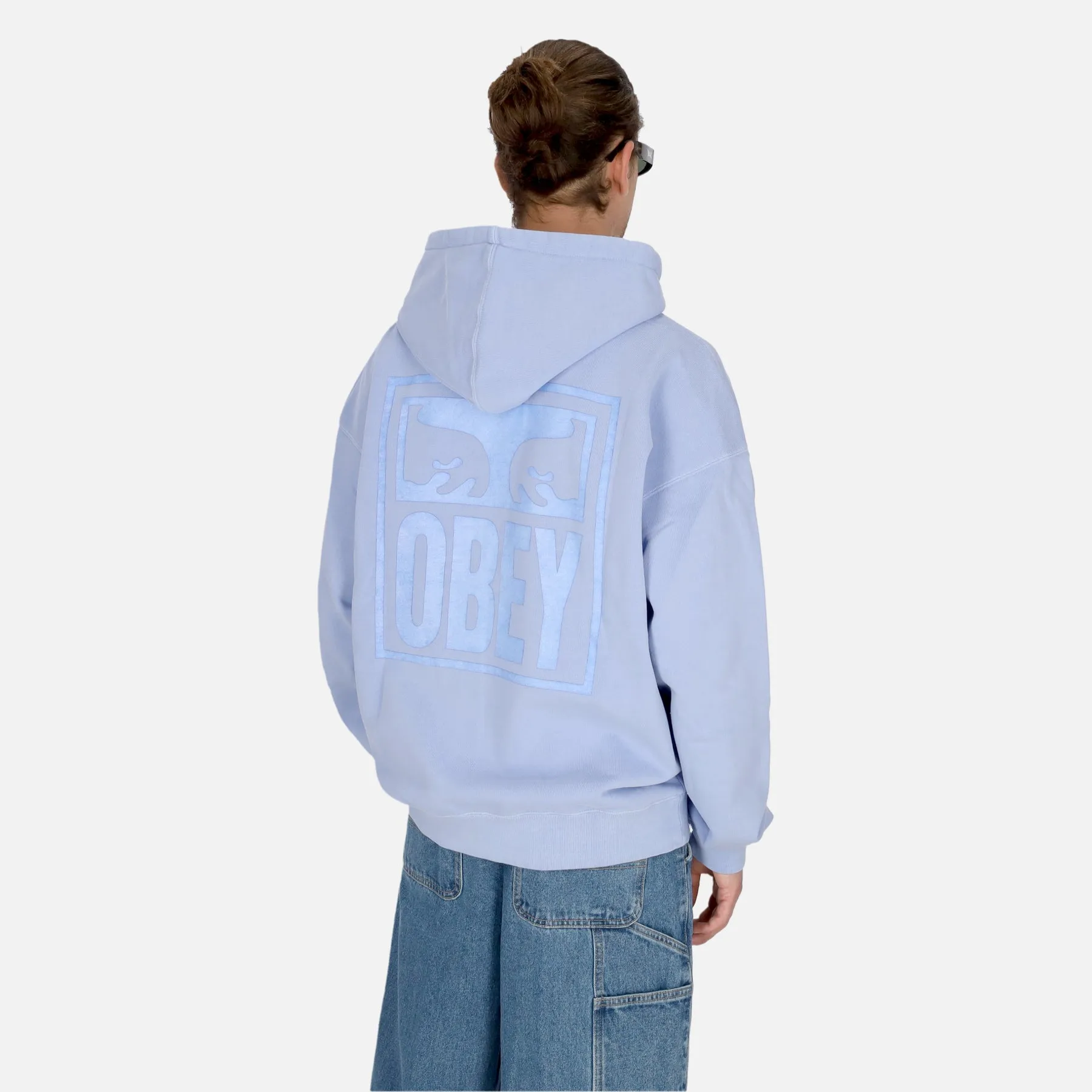 Felpa Leggera Cappuccio Uomo Pigment Eyes Icon Extra Heavy Hoodie Pigment Hydrangea