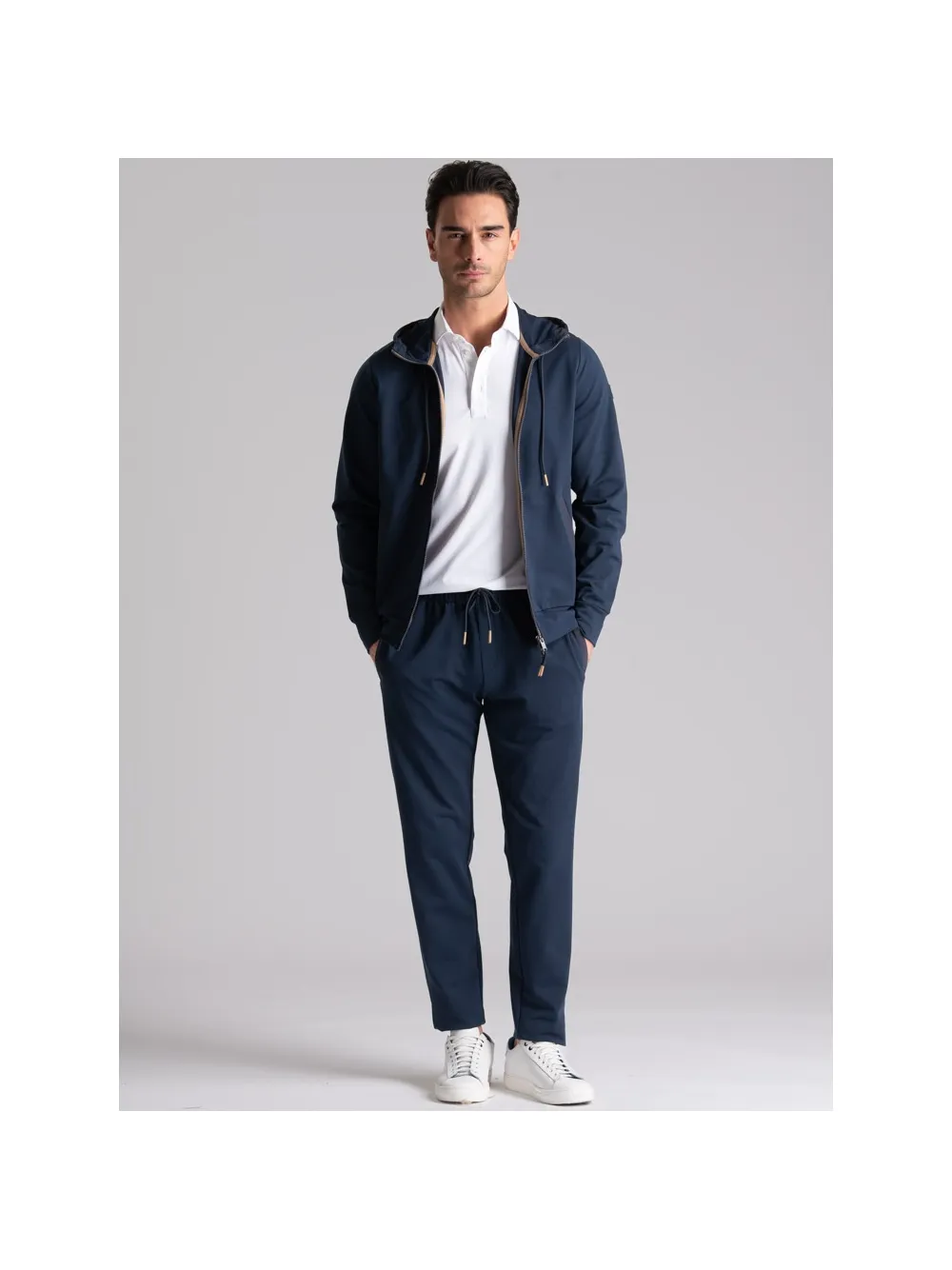 Felpa uomo TECNO full zip con cappuccio