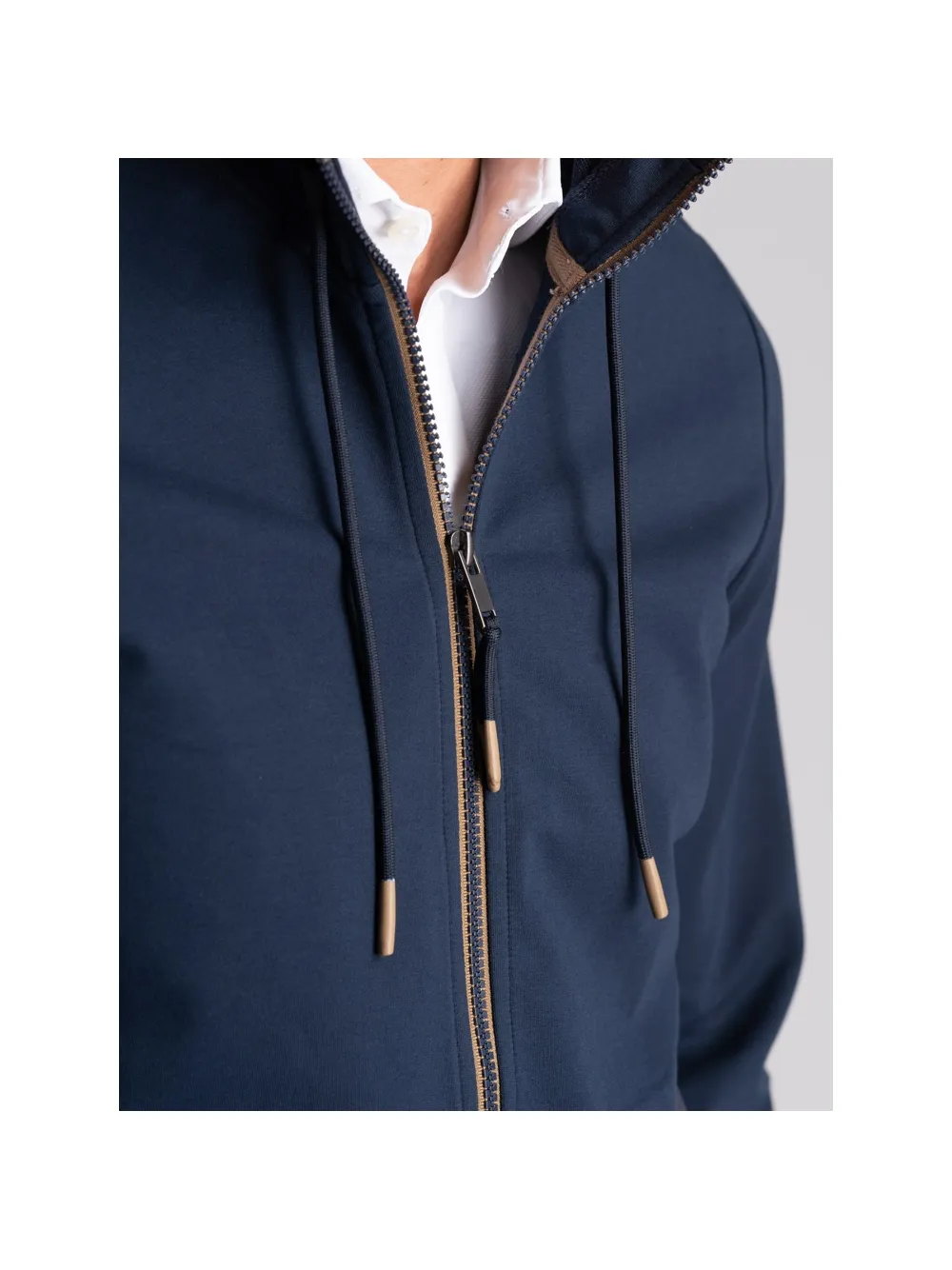 Felpa uomo TECNO full zip con cappuccio