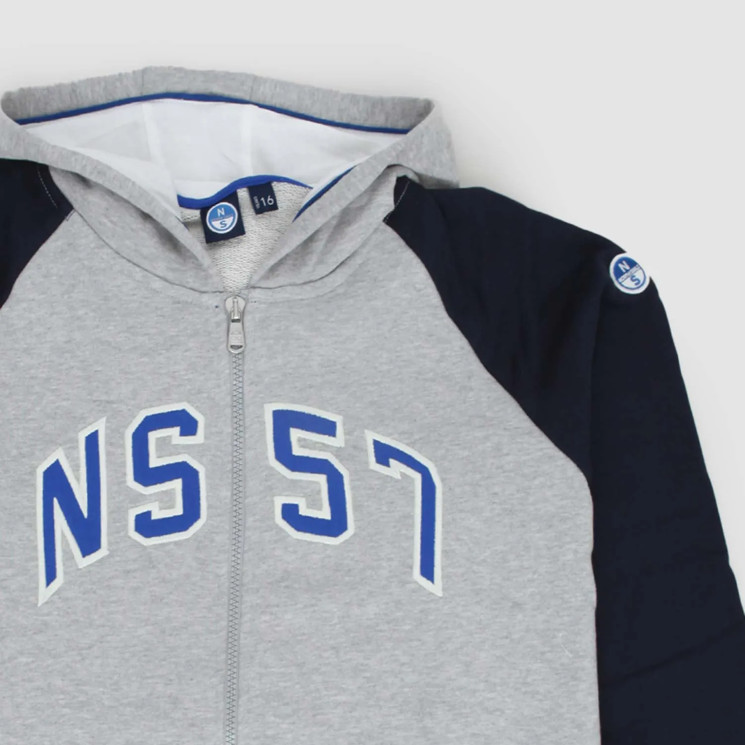 Felpa Varsity Con Zip E Cappuccio