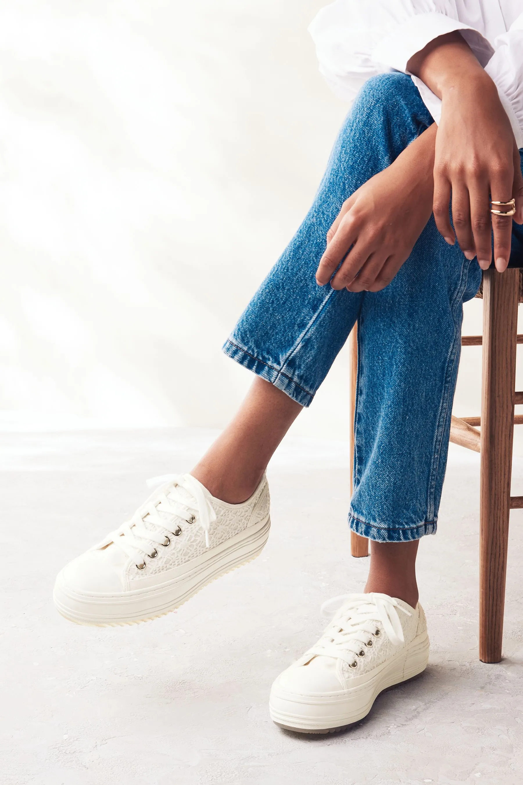 Forever Comfort® - Scarpe da ginnastica stile baseball con suola spessa    