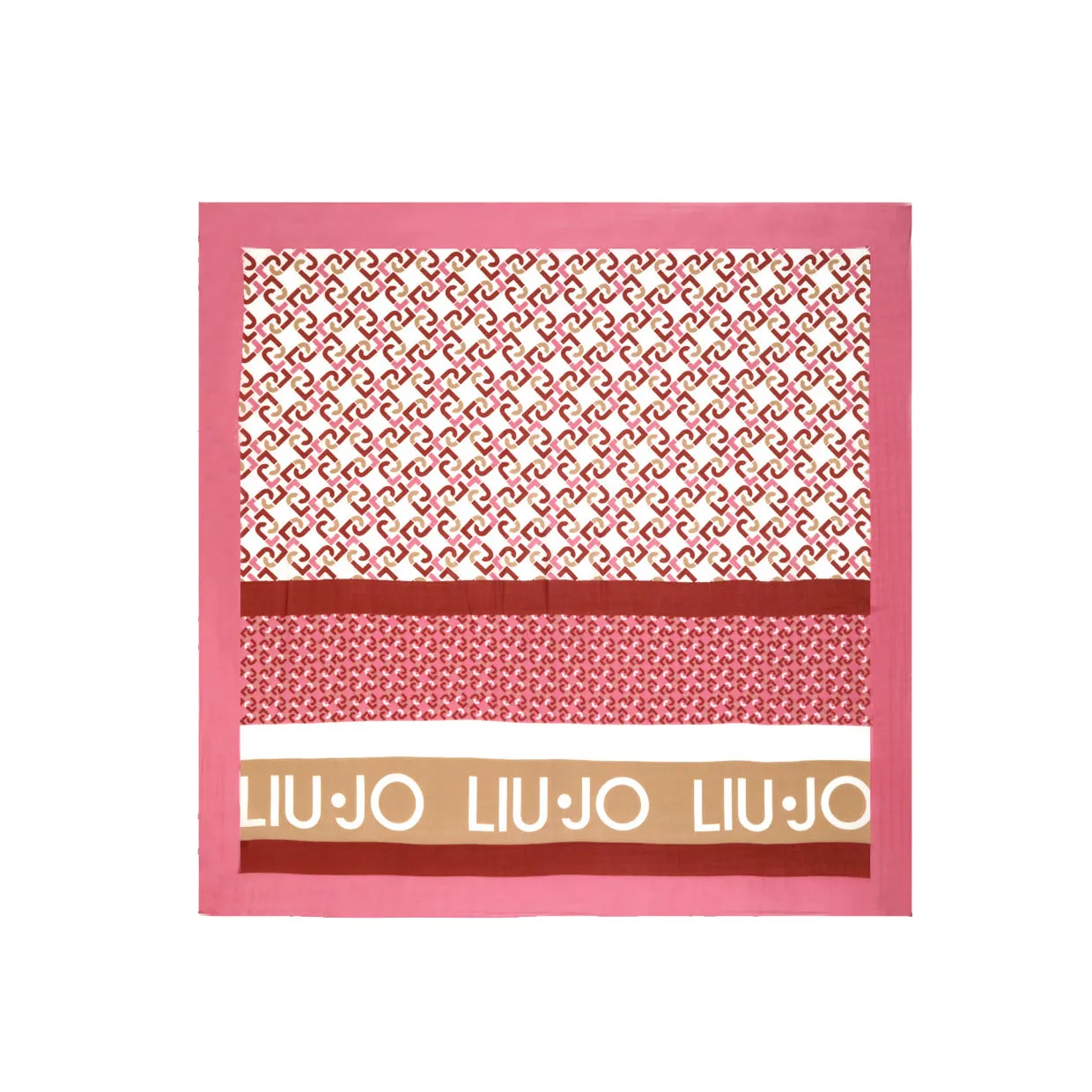 Foulard Liu-Jo Logo Rosa Scuro