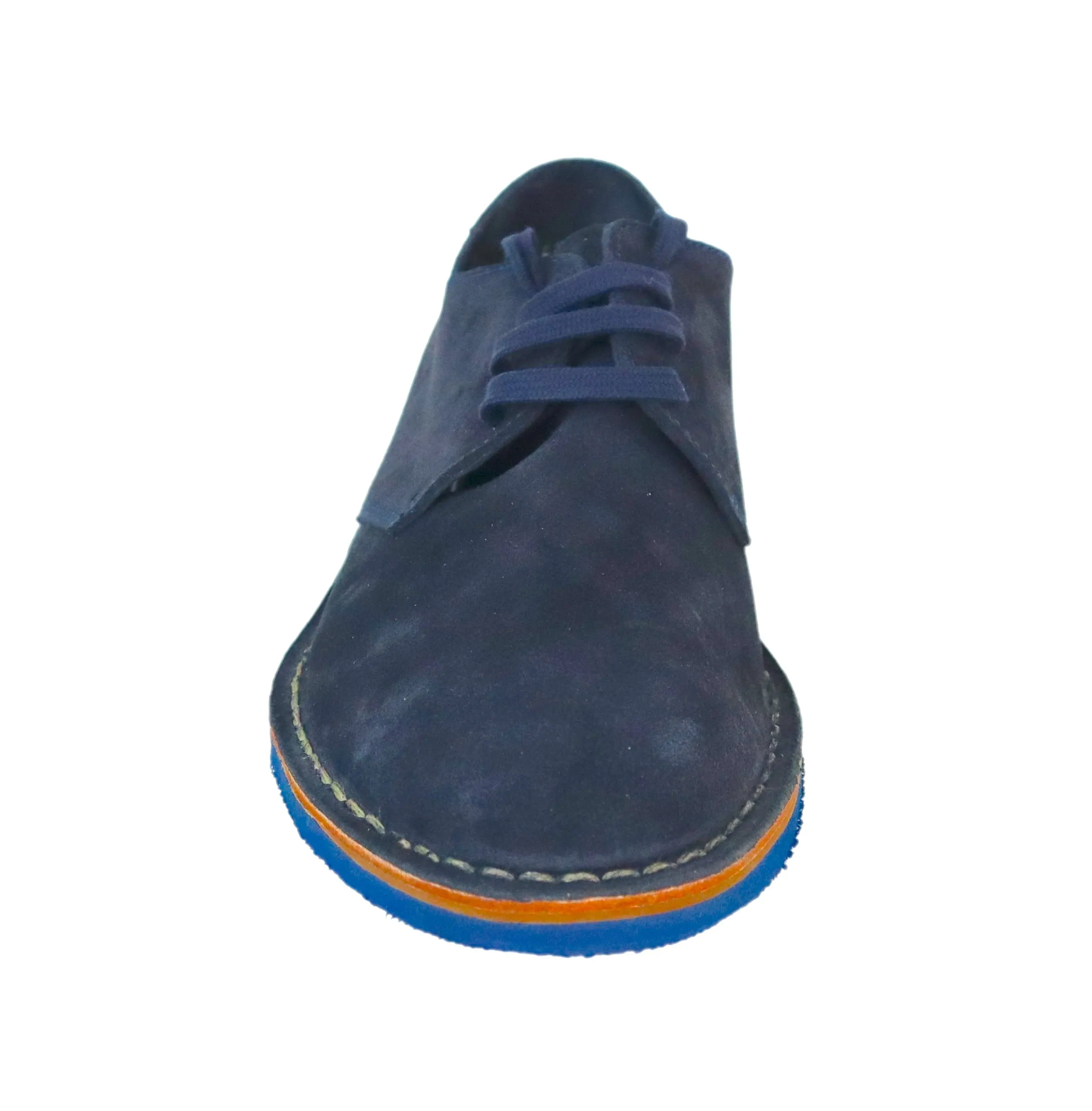 FRAU scarpe uomo derby stringata camoscio 25F1 115 CASTORO EVA BLU estate 2024
