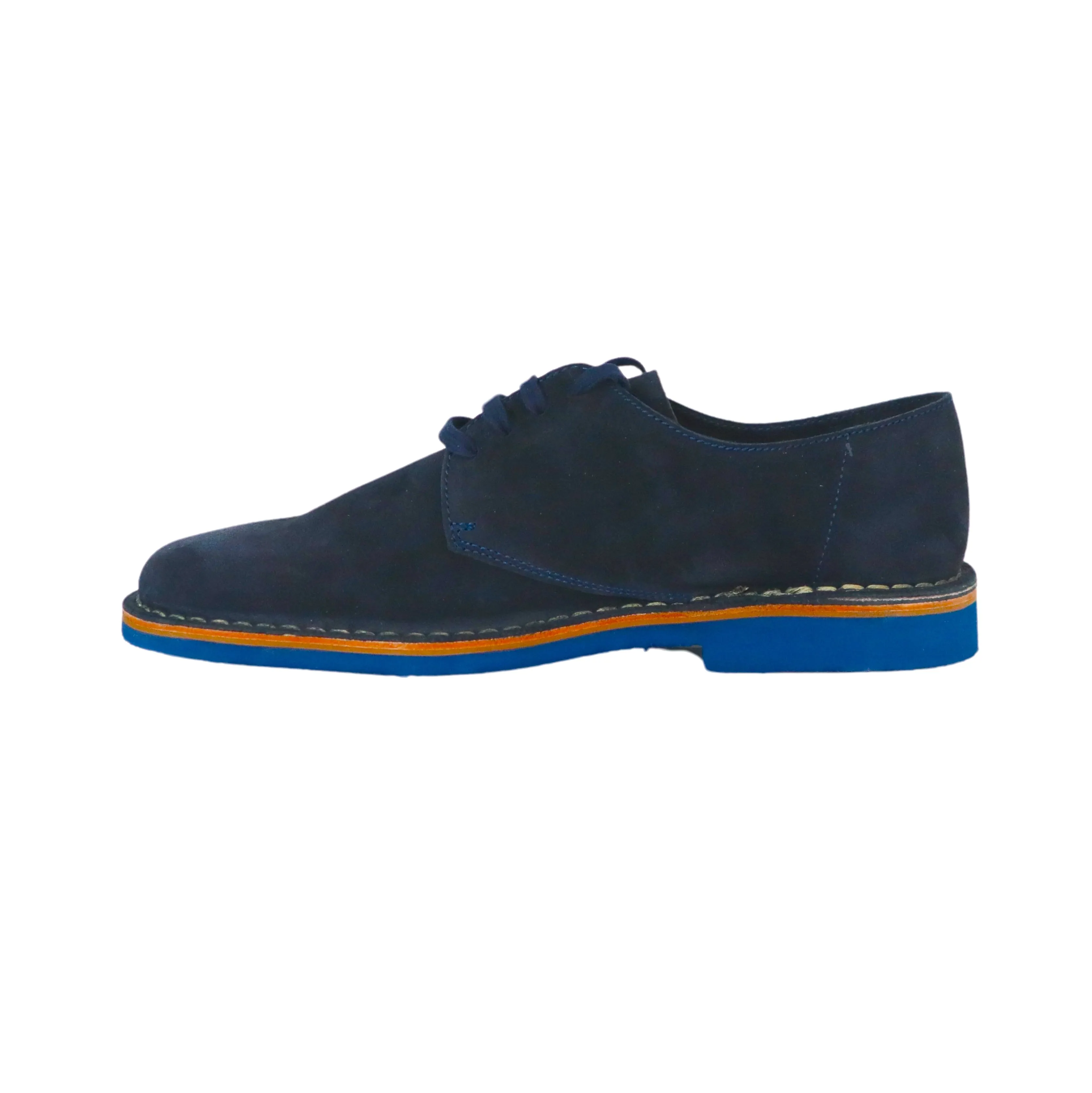 FRAU scarpe uomo derby stringata camoscio 25F1 115 CASTORO EVA BLU estate 2024