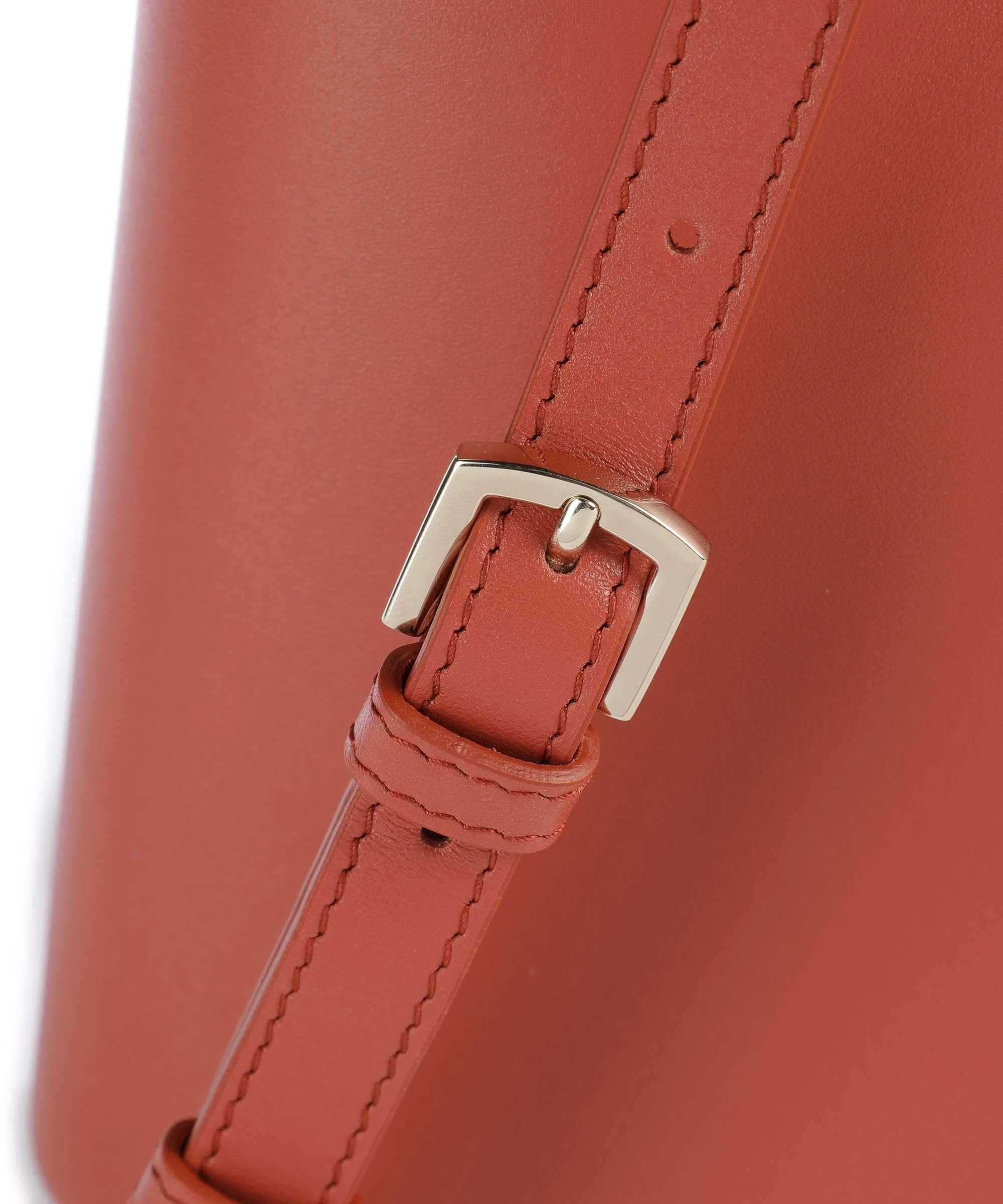  Furla Fleur M Borsa hobo pelle a grana fine marrone rosso  