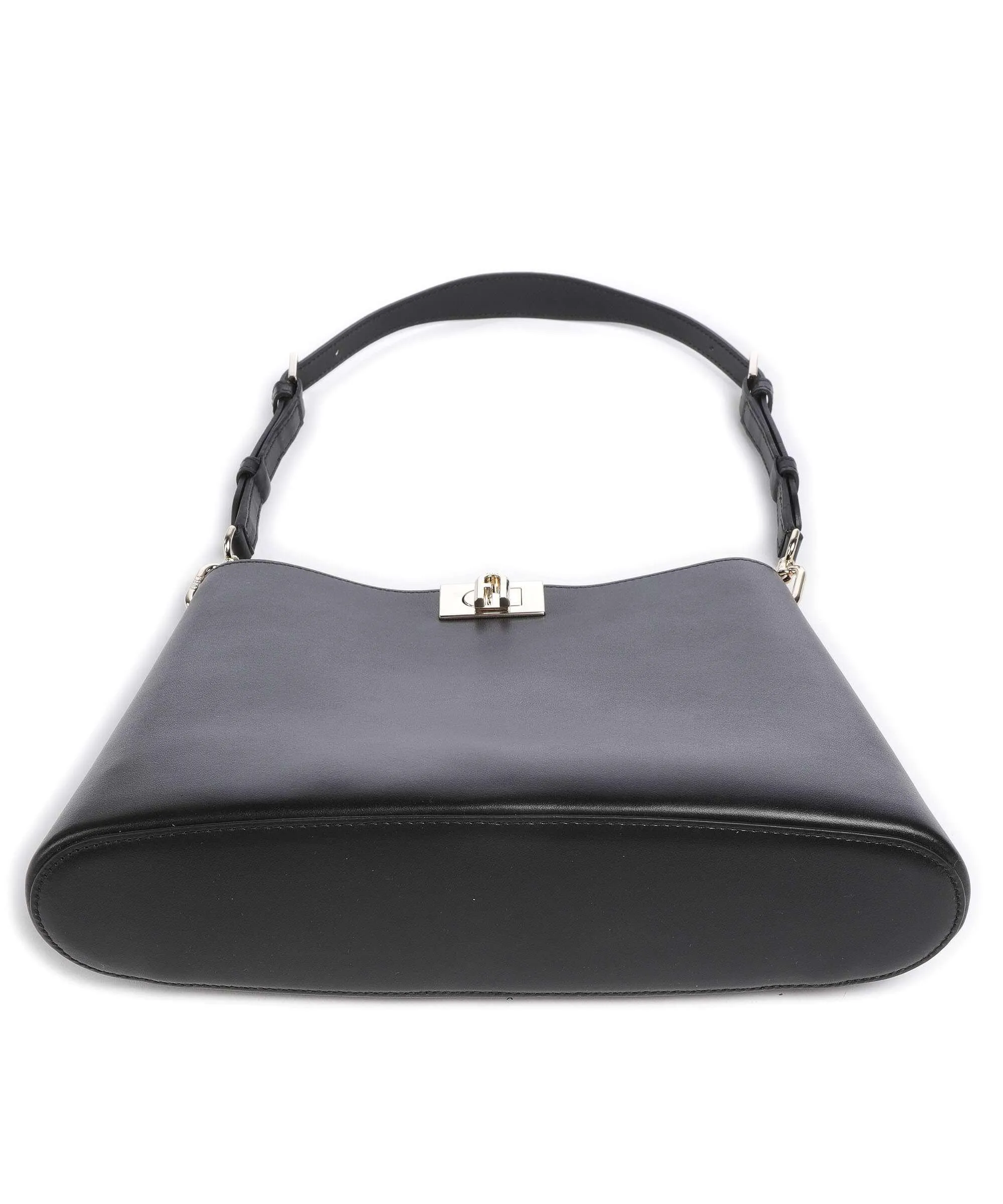  Furla Fleur M Borsa hobo pelle a grana fine nero  