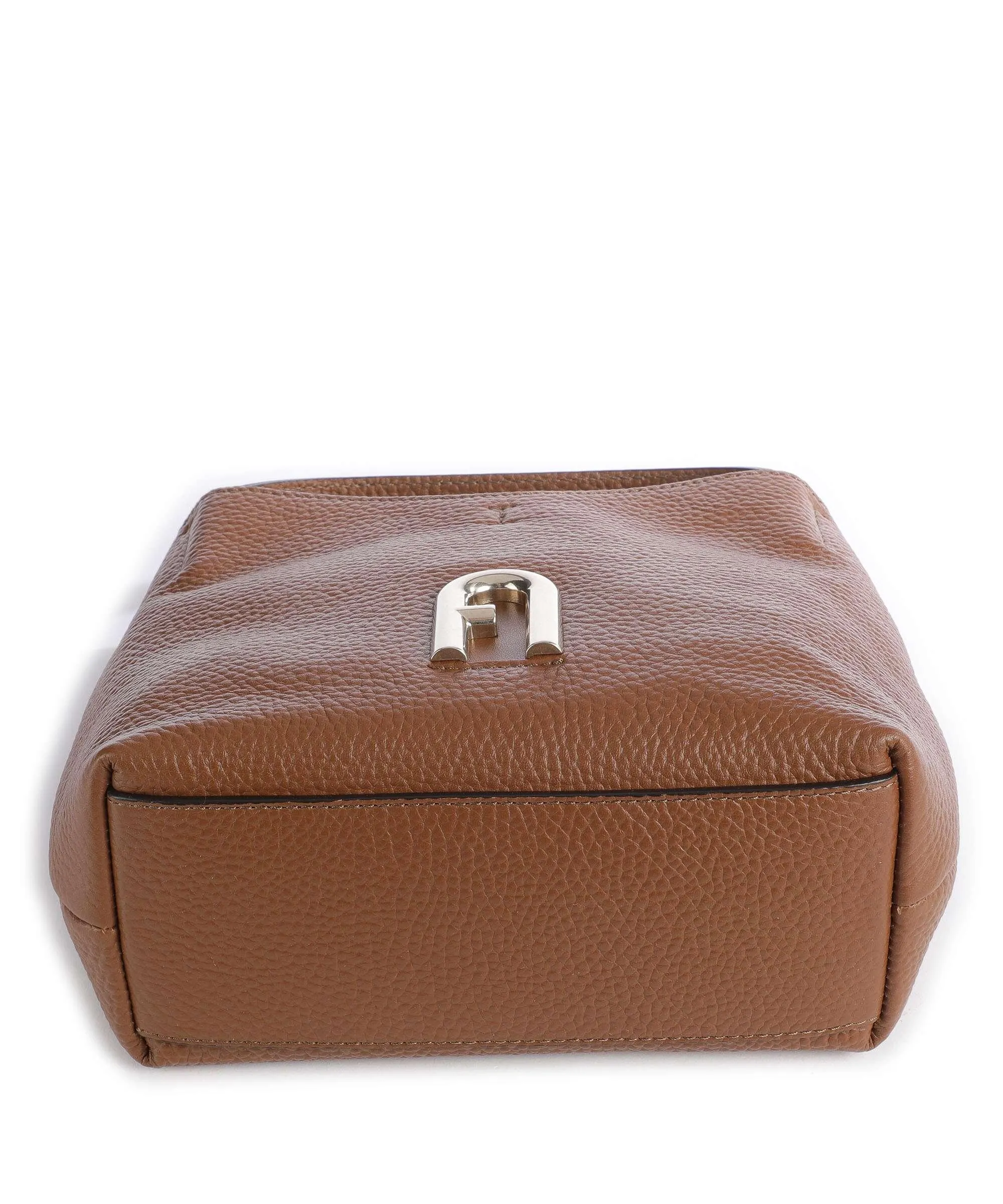  Furla Primula Mini Borsa a mano pelle granulata cognac  