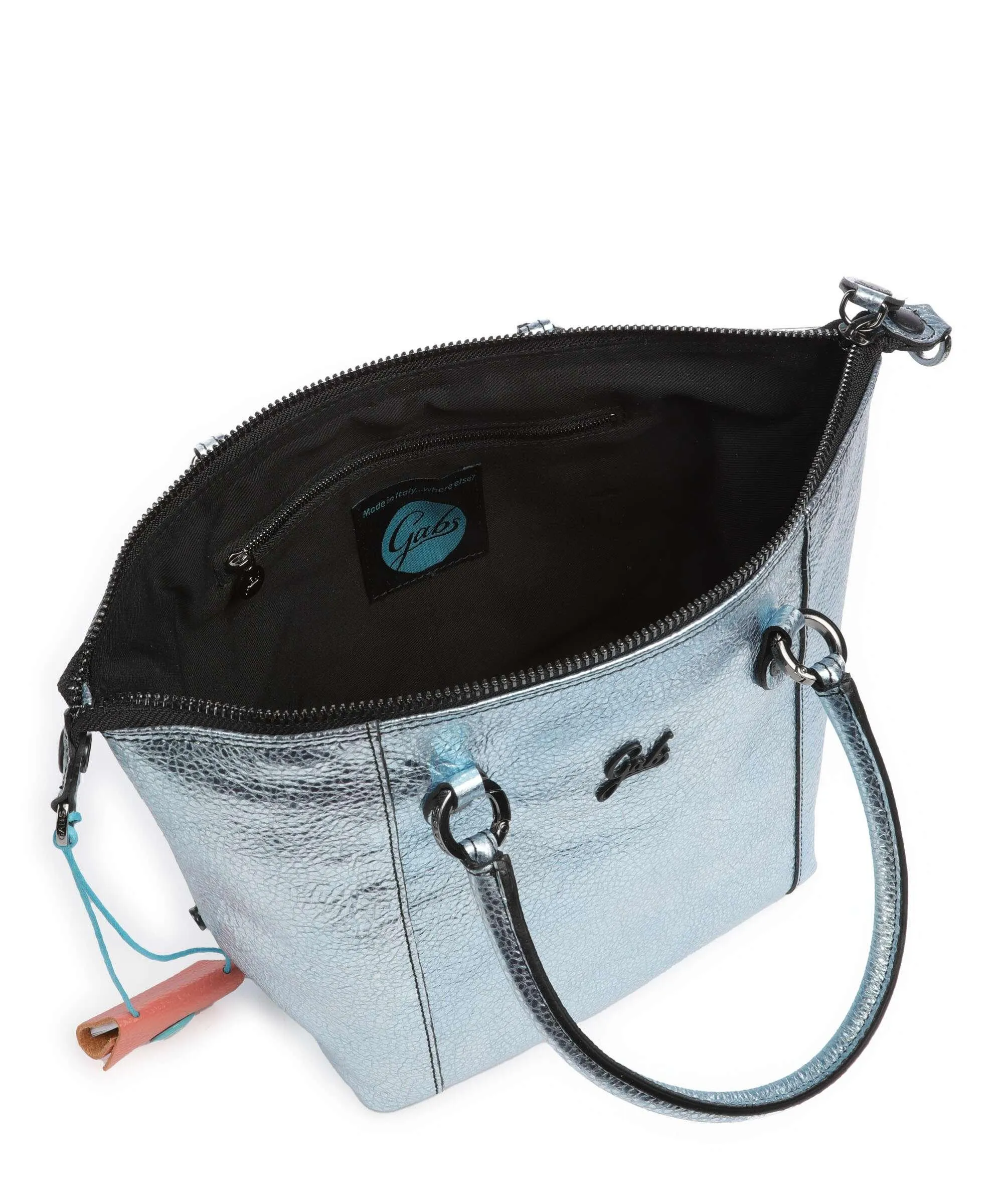  Gabs G3 Plus M Borsa a zainetto pelle di vitello grana blu chiaro  