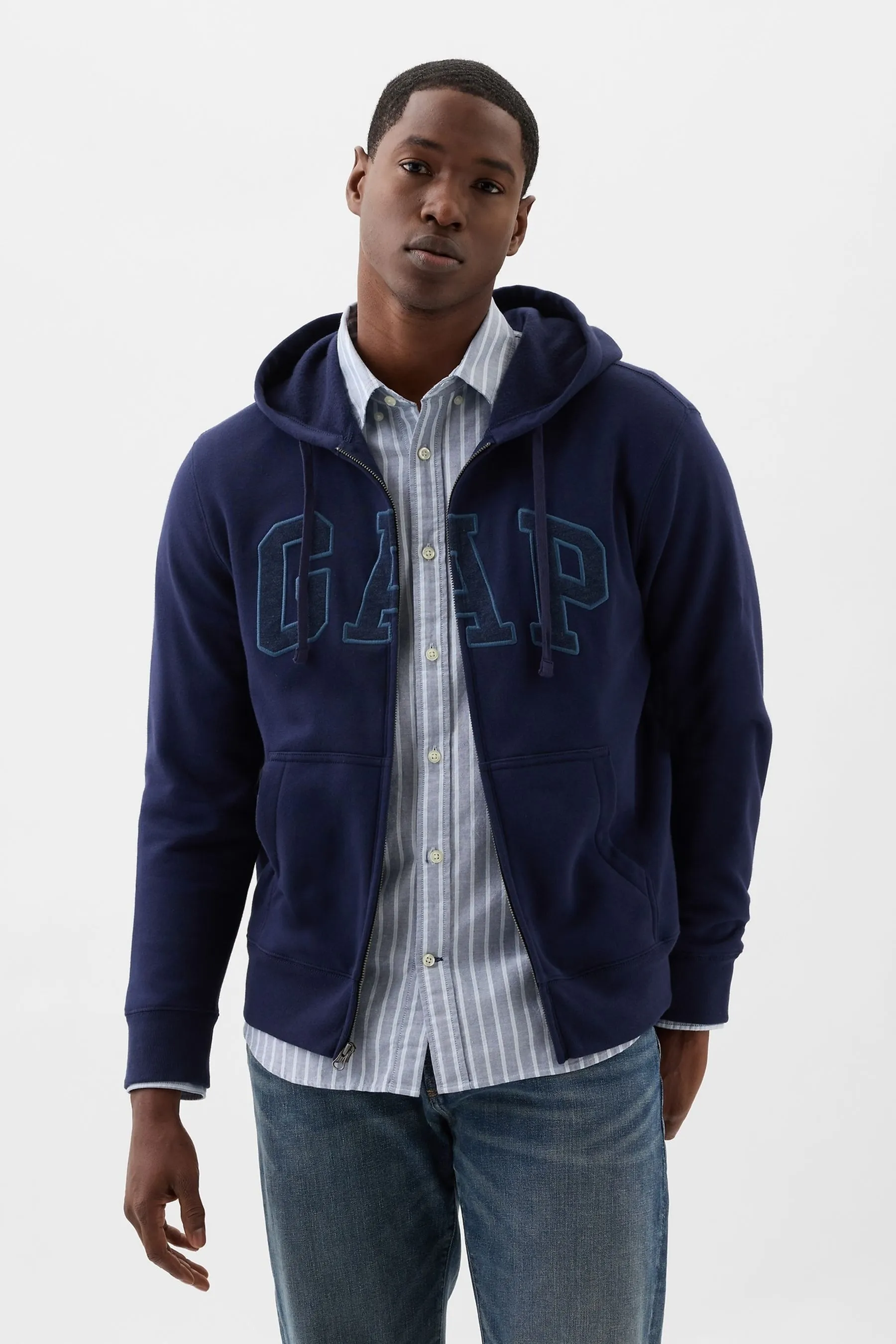 Gap - Felpa con cappuccio, zip e logo
