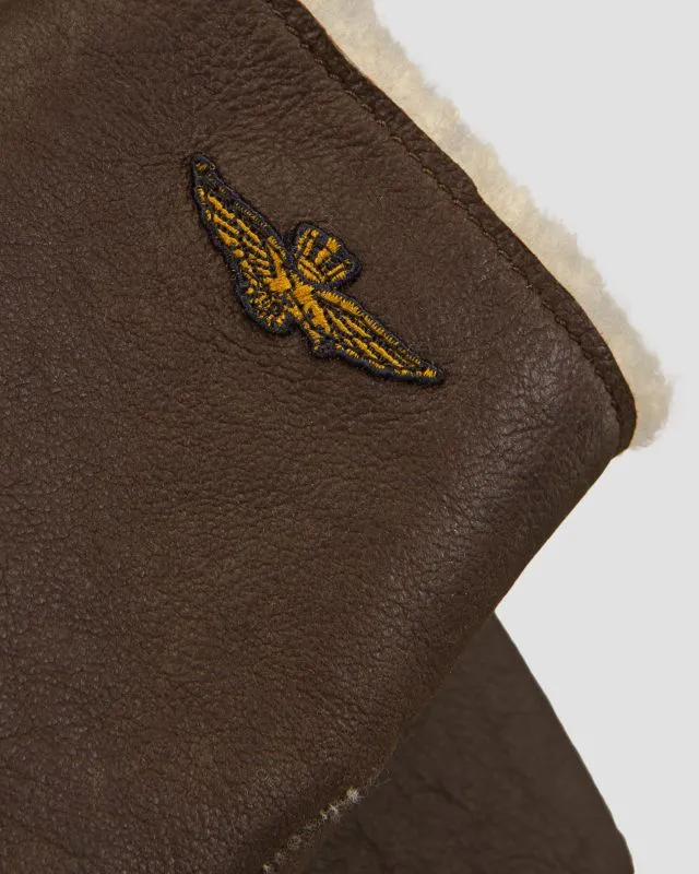Giacca in pelle con guanti da donna Aeronautica Militare