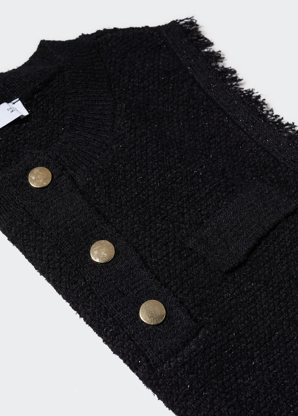 Gilet maglia collo bottoni
