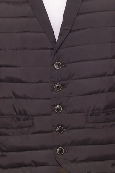 Gilet trapuntato Guido Maria Kretschmer gilet da uomo elegante con collo bavero marrone chiaro