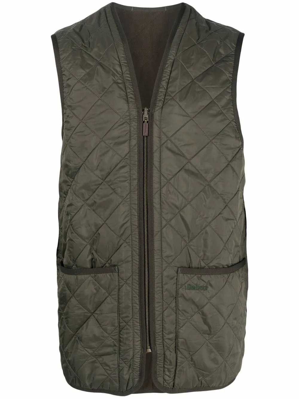 gilet trapuntato verde