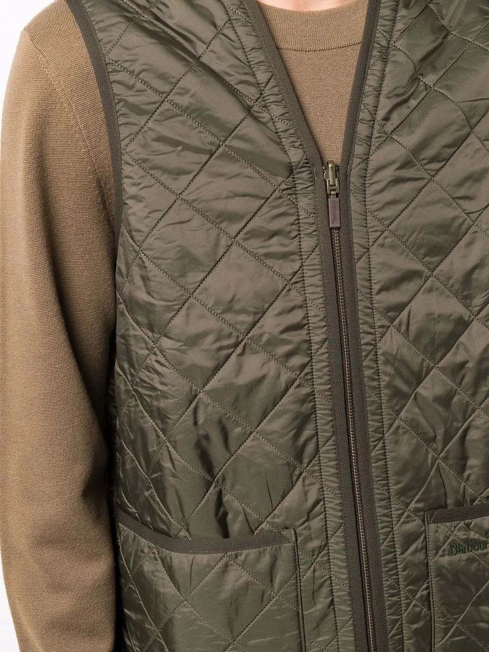 gilet trapuntato verde