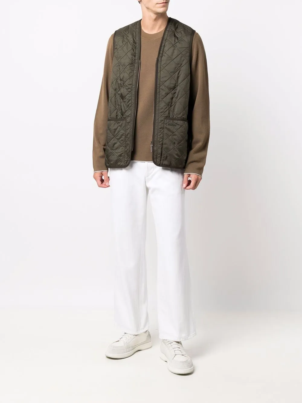 gilet trapuntato verde
