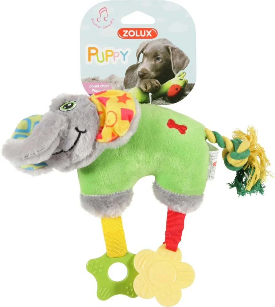 Gioco peluche elefante verde
