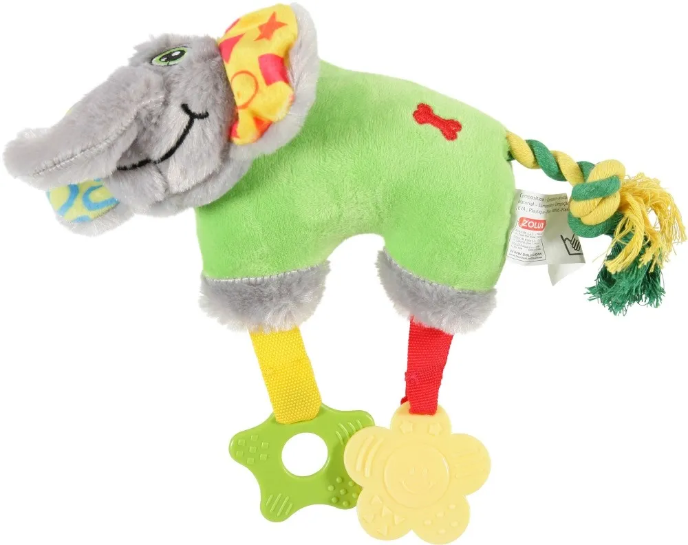 Gioco peluche elefante verde