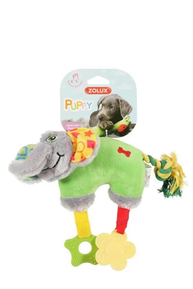 Gioco peluche elefante verde