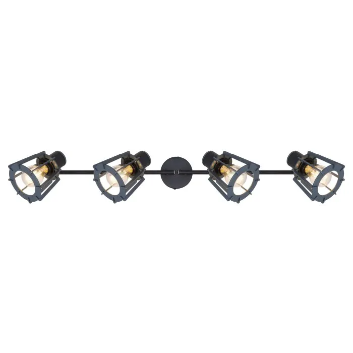 Globo MAHA faretto Nero, 4-Luci