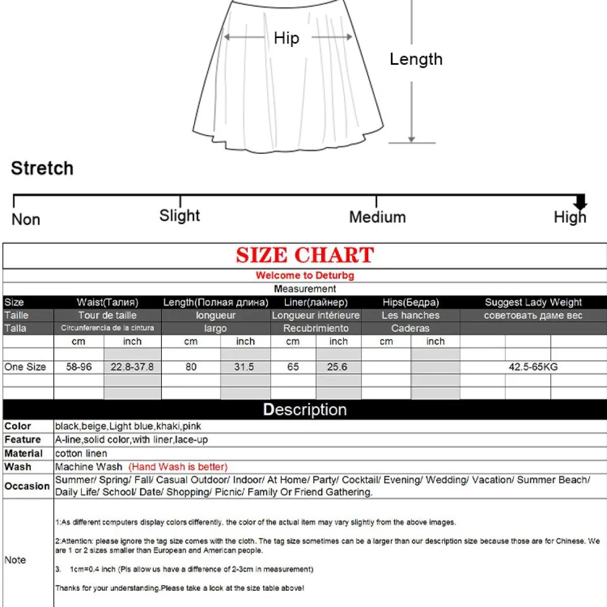 Gonna lunga solida a 2 strati vintage da donna Moda elastica a vita alta in cotone e lino Swing A Line Gonne 2023 Estate K268