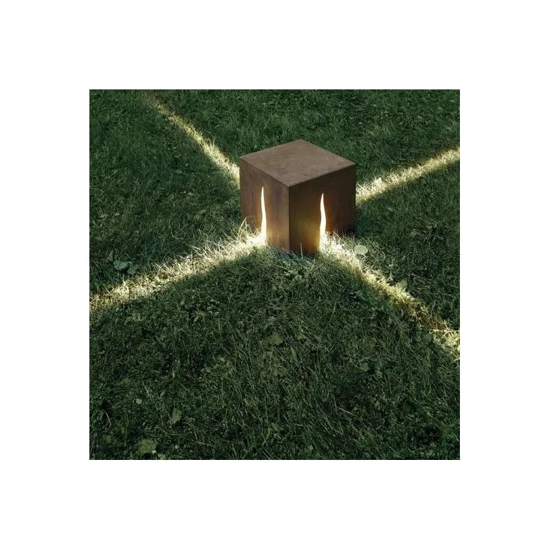 Granito 30 per esterno lampada da terra IP65 struttura in acciaio Cor-ten 35W G12