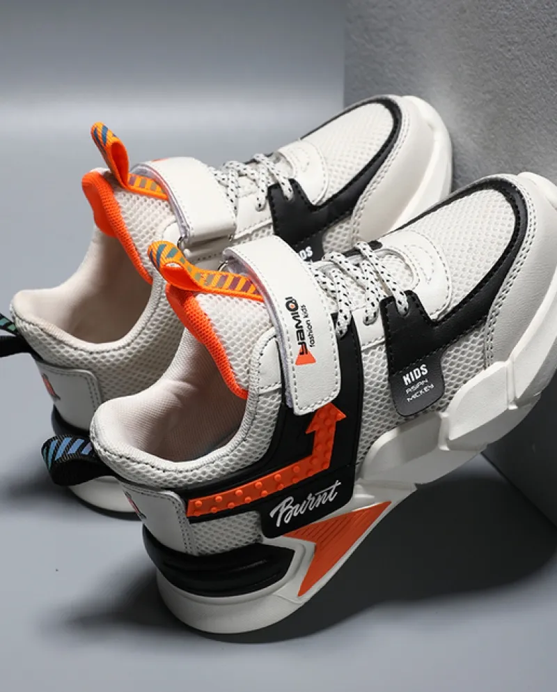 Gthmb Sneakers per bambini Scarpe casual per scarpe da tennis per bambini piatte con scarpe da corsa sportive traspiranti per ra
