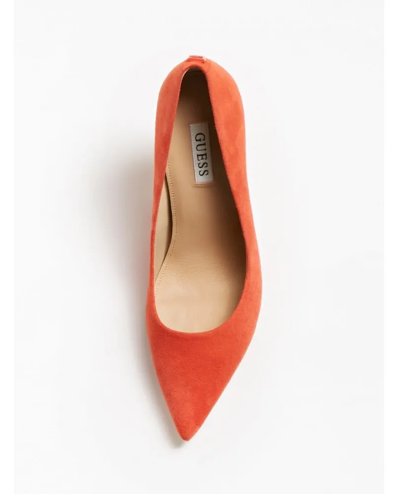 GUESS FL5PIESUE08 décoletté scarpe tacco spillo camoscio rosso