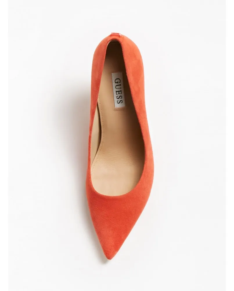 GUESS FL5PIESUE08 décoletté scarpe tacco spillo camoscio rosso