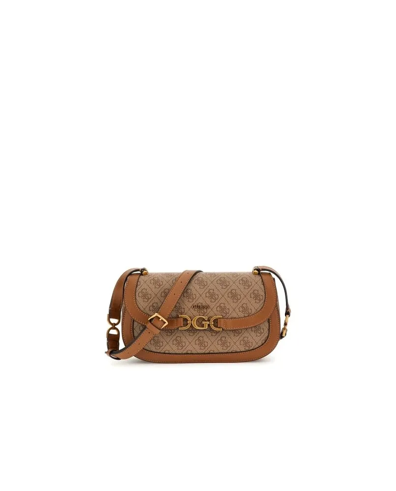 GUESS SB920220 DAGAN MINI borsa spalla tracolla logata marrone