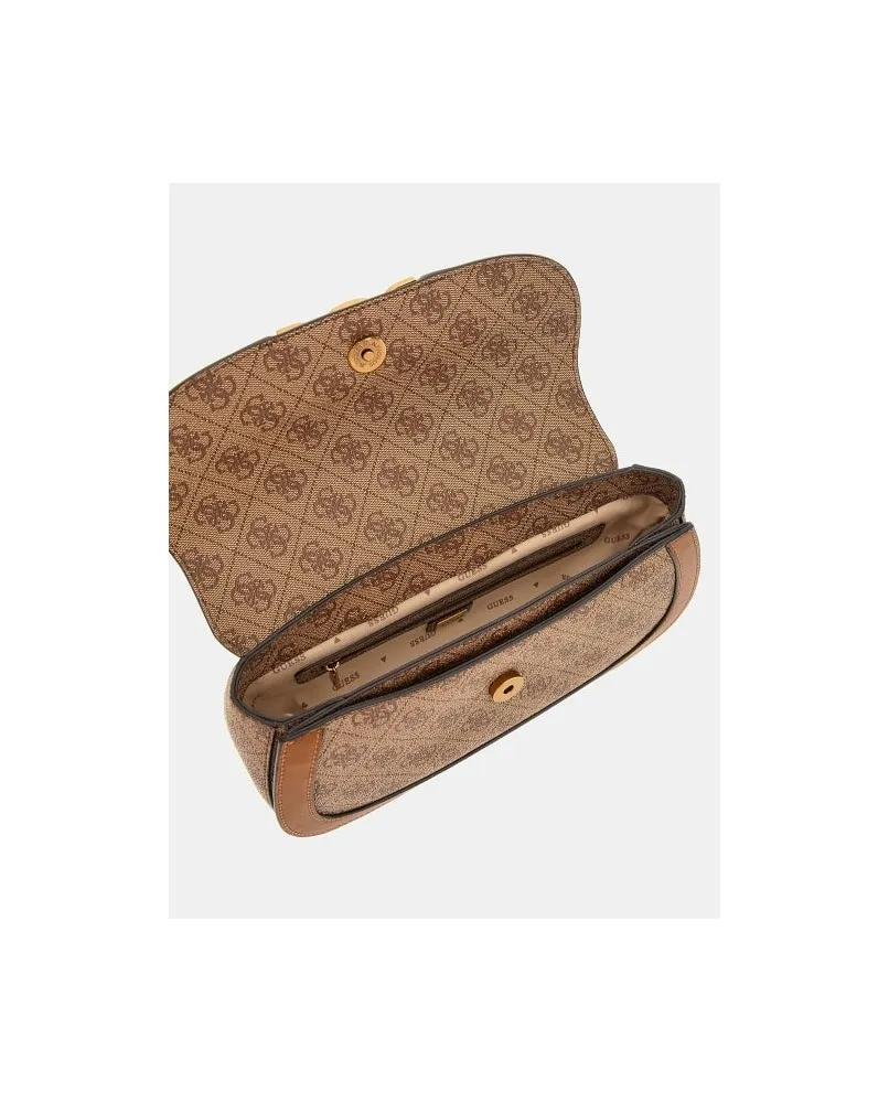 GUESS SB920220 DAGAN MINI borsa spalla tracolla logata marrone