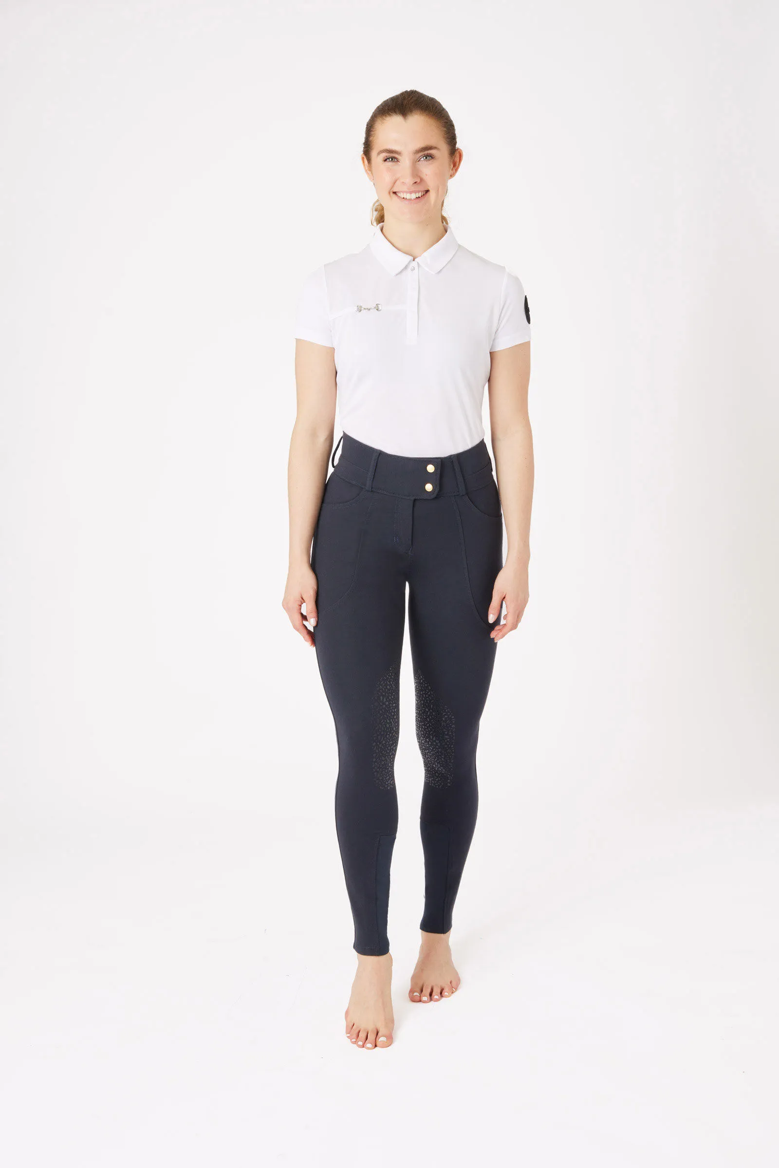 Horze Bella Pantaloni da equitazione con grip al ginocchio, da donna