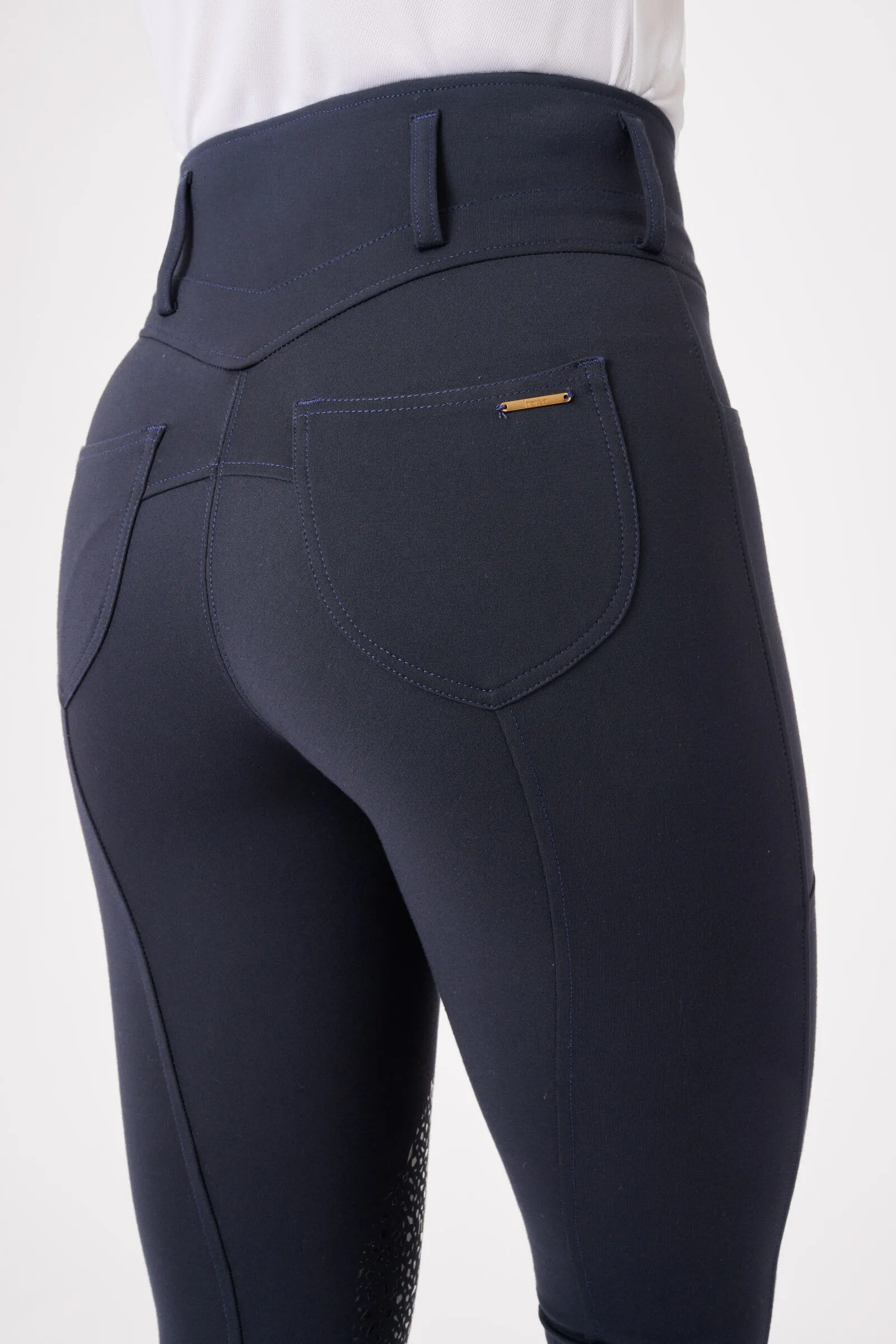 Horze Bella Pantaloni da equitazione con grip al ginocchio, da donna