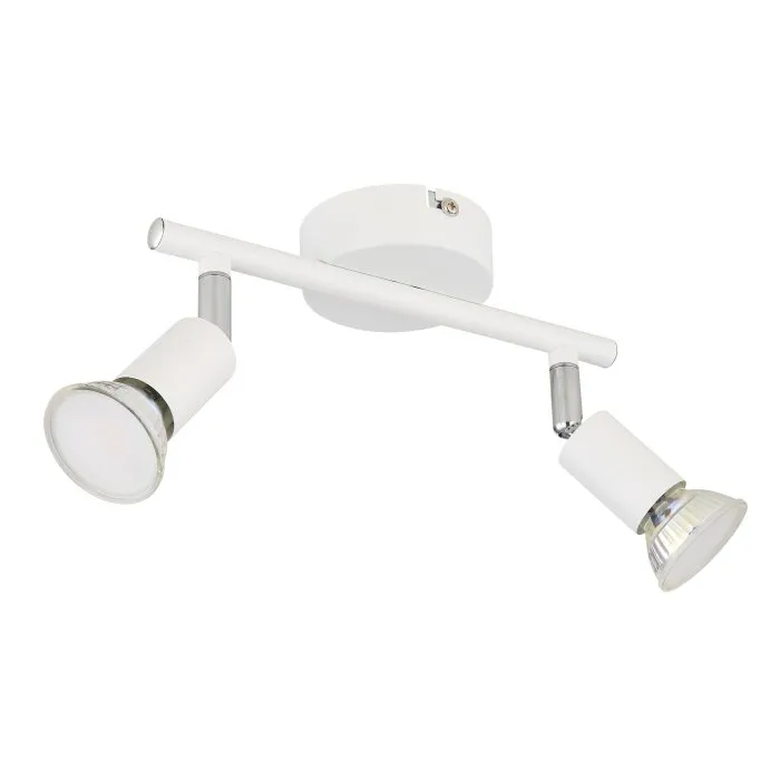 Illuminazione Globo Lighting Matrix Plafoniera, Faretto da soffitto, Applique, Faretto da parete Bianco, 2-Luci