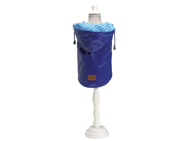 Impermeabile per cani Raindrop dorso 25 cm blu