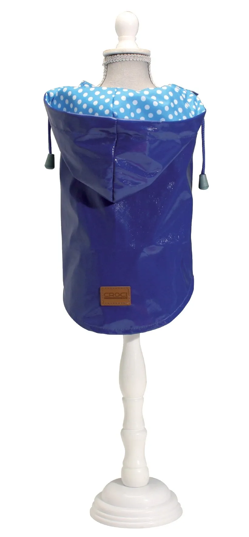 Impermeabile per cani Raindrop dorso 25 cm blu