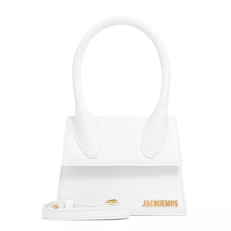 Jacquemus White Leather Moyen Le Chiquito Bag White 