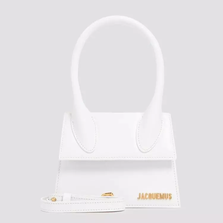 Jacquemus White Leather Moyen Le Chiquito Bag White 